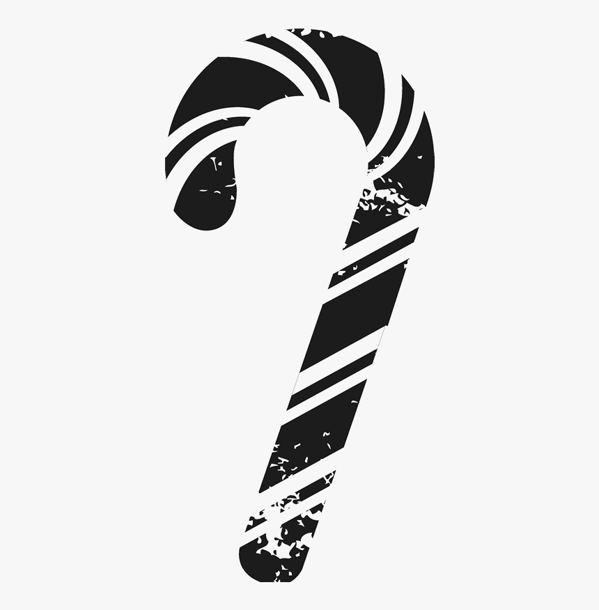 Transparent Candycane Black And White, HD Png Download