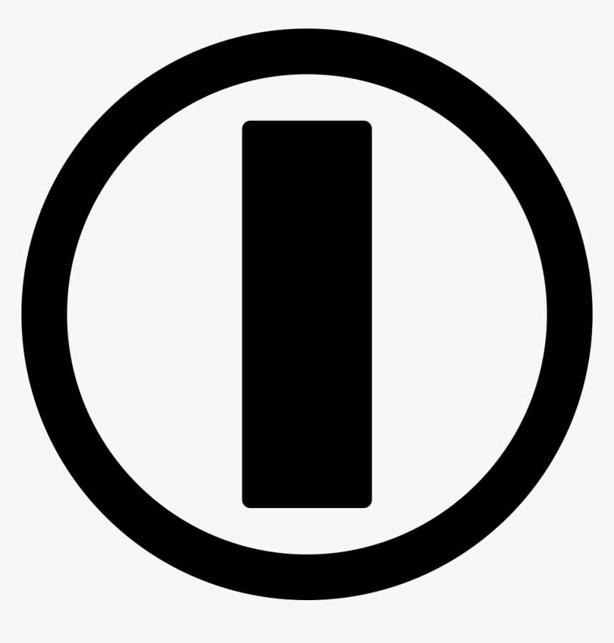 On Power Circular Symbol With A Bar Inside Comments - Fb Image Black ...