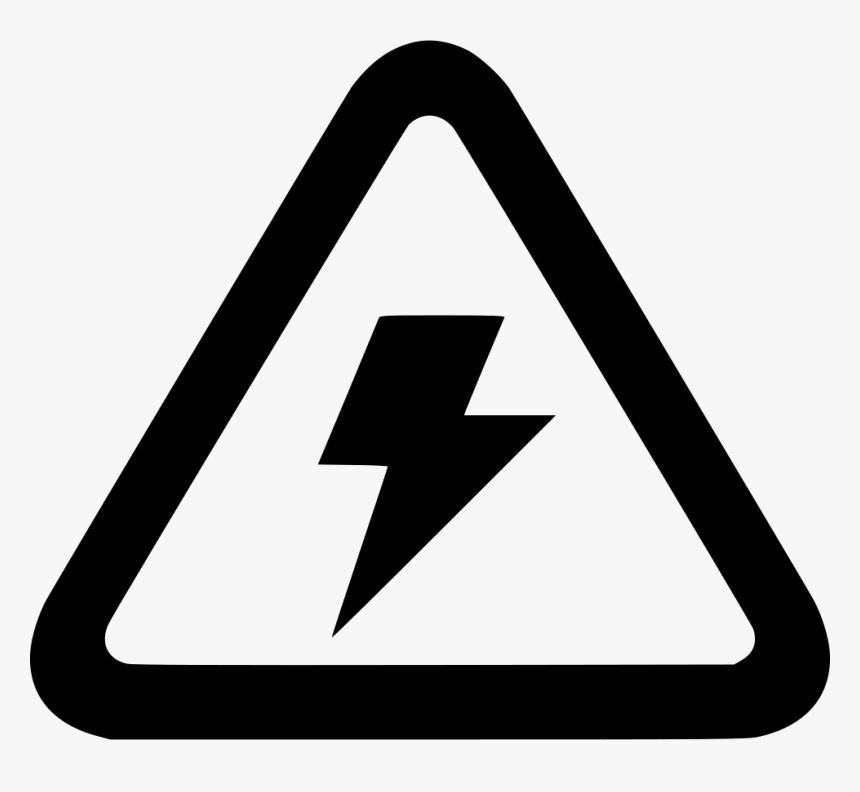 Electric Power Svg Png Icon Free Download Ⓒ - Narrow Road Sign Black And White, Transparent Png
