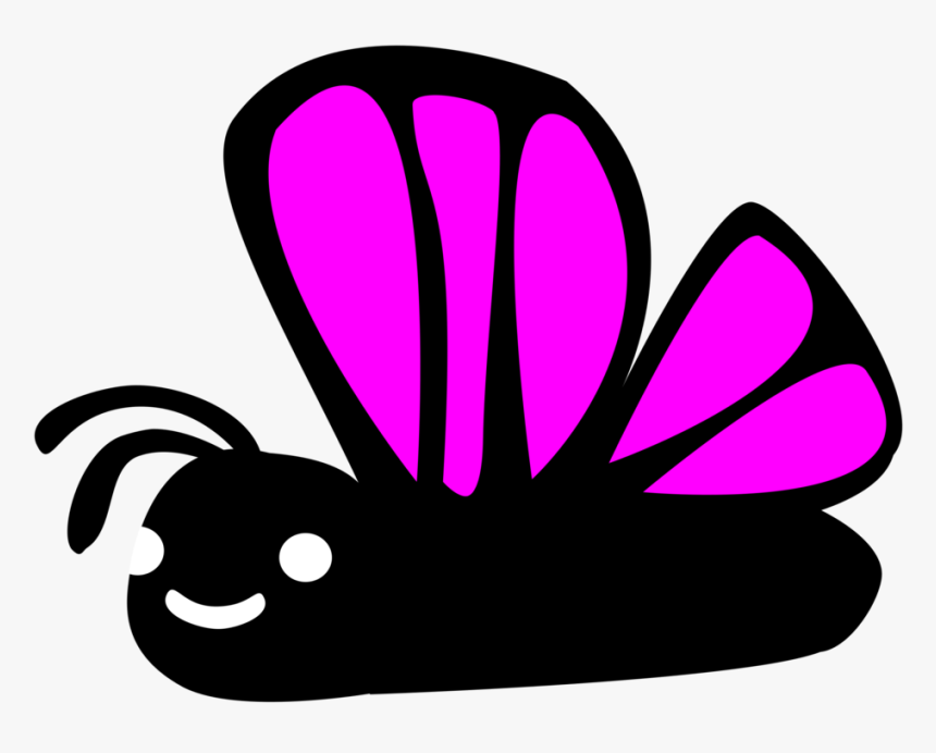 Pink,butterfly,flower - Butterfly, HD Png Download