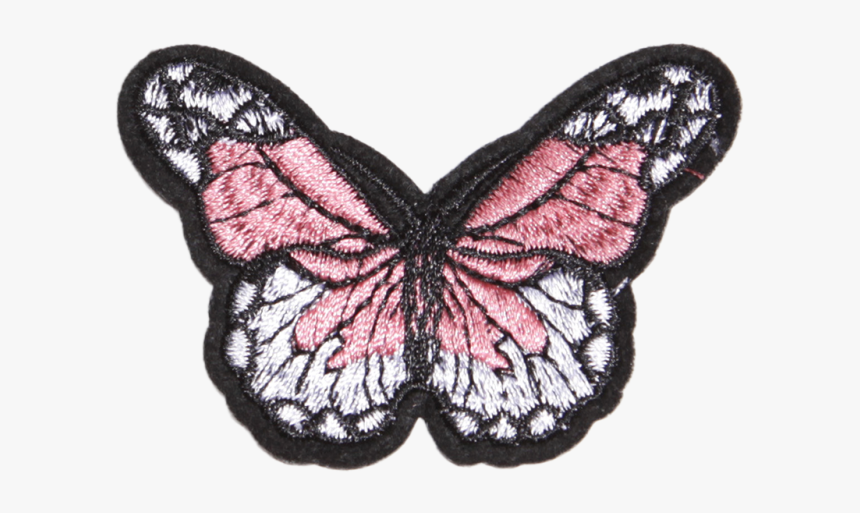 Custom Pink Butterfly Embroidery Patches - Embroidered Patch, HD Png Download