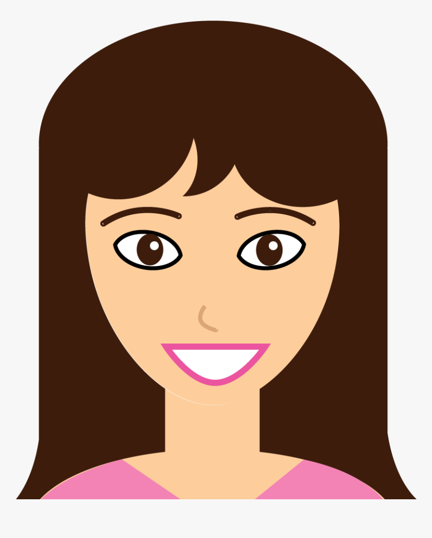 Art,long Hair,brown Hair,no - Long Chin Clipart, HD Png Download