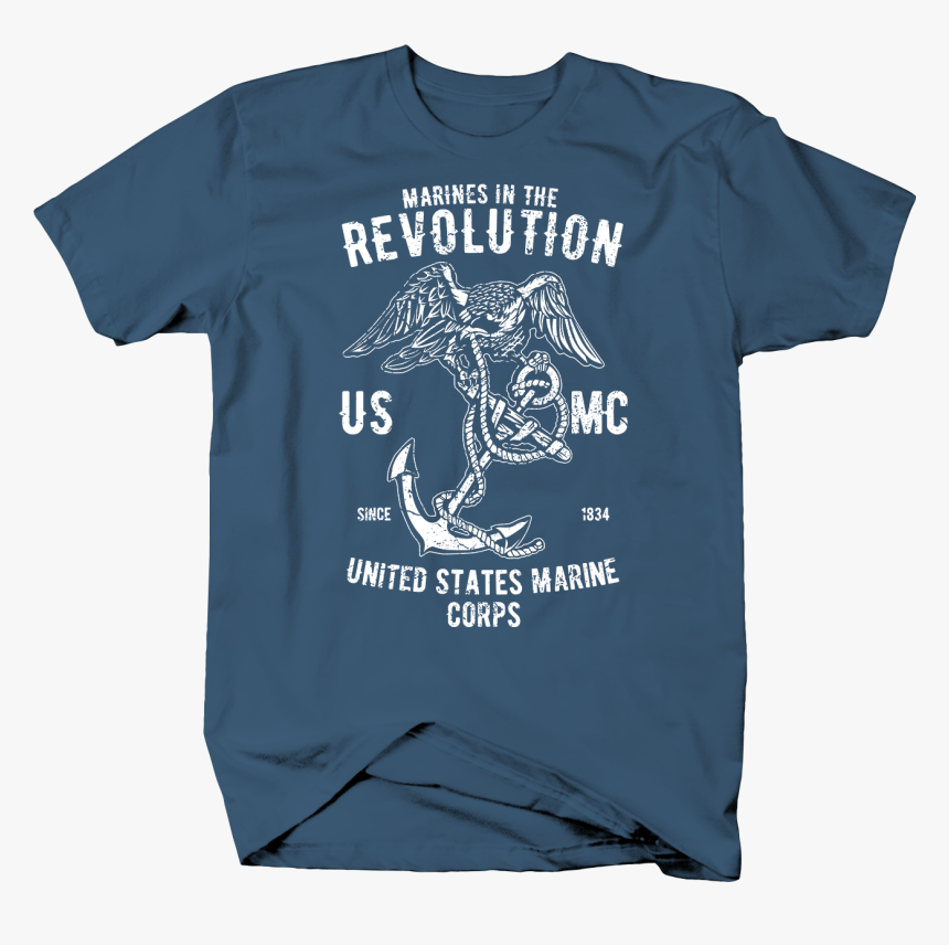 Marines In The Revolution Marine Corps Eagle And Anchor - Marine T Shirt Design, HD Png Download