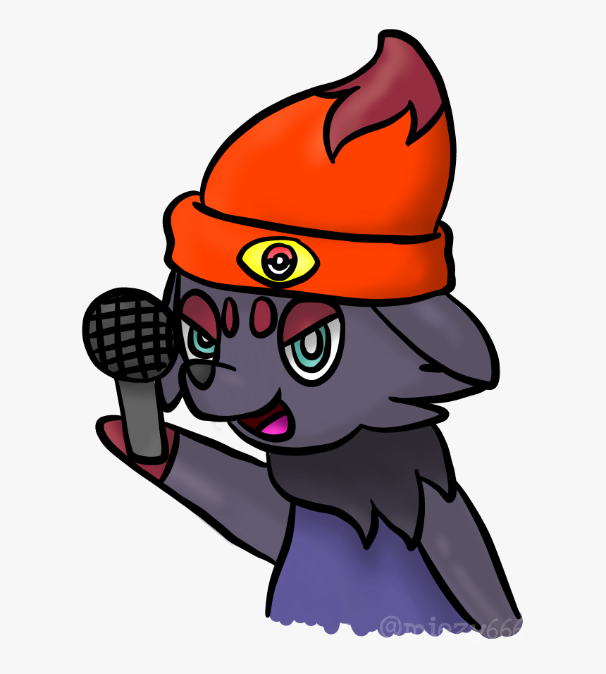 Pokemon Zorua Parappatherapper Crossover Miezy666 - Cartoon, HD Png Download