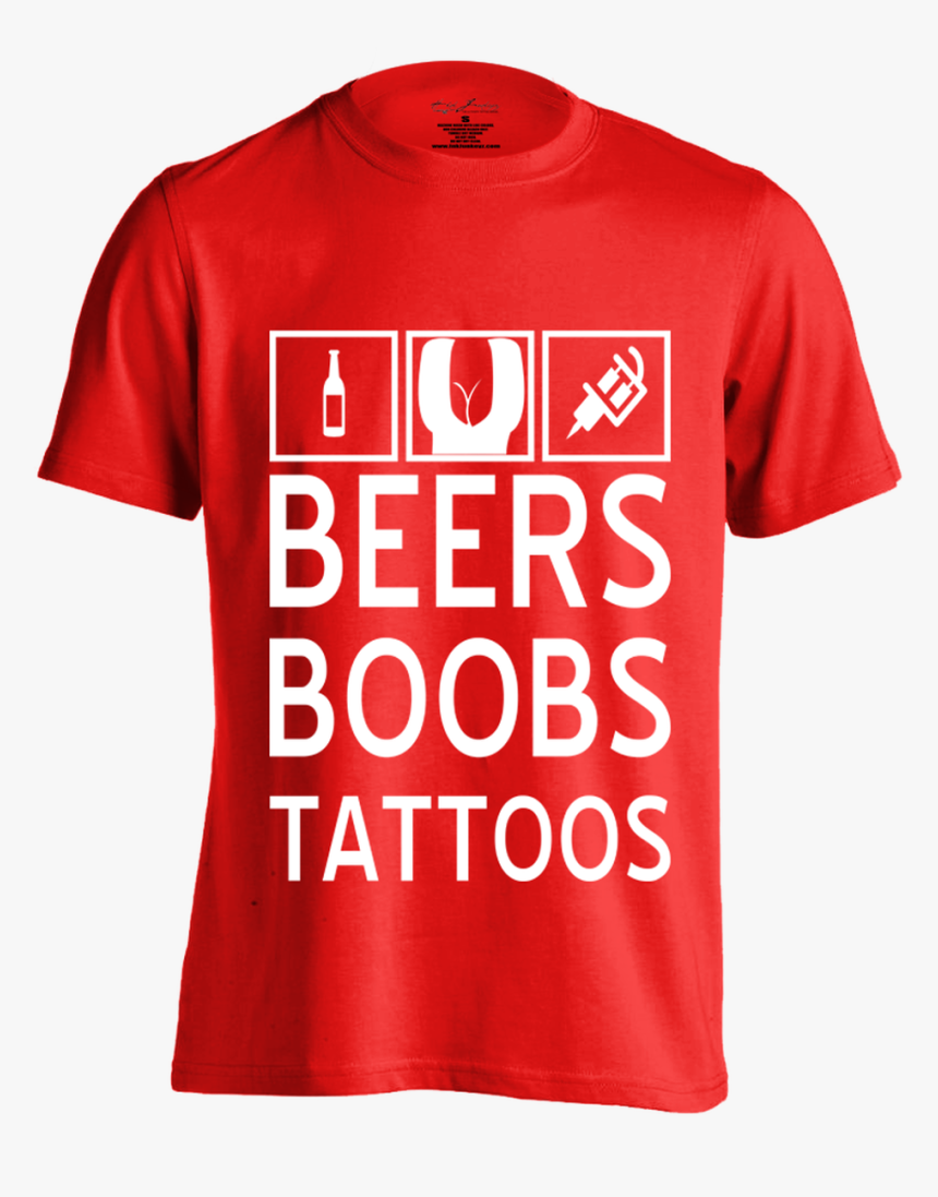 Beers Boobs Tattoos - Active Shirt, HD Png Download