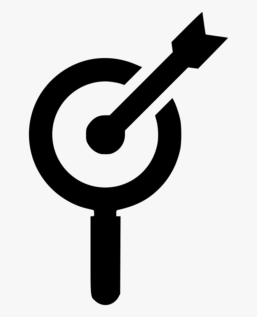 Target Search Find Marketing Market Arrow Magnifier - Target Magnifying Glass Icon Png, Transparent Png