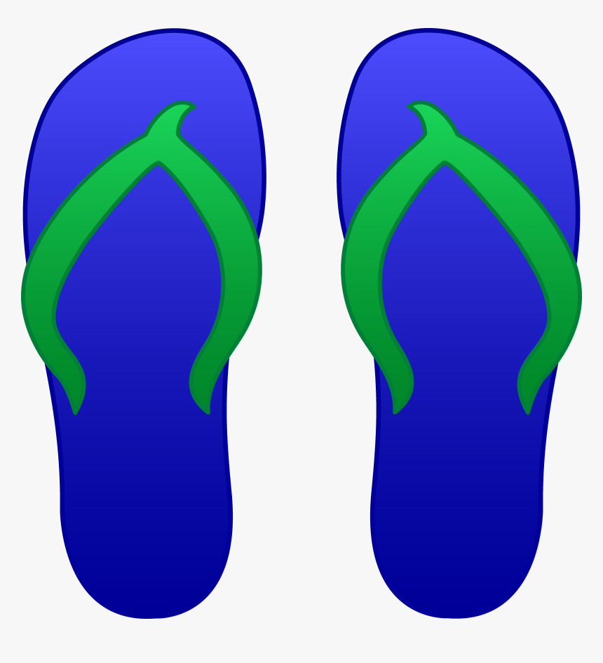 Rock Clipart Solid Object - Blue Flip Flops Clip Art, HD Png Download