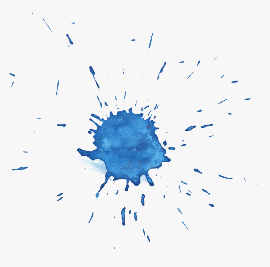 Blue Watercolor Splashes Png, Transparent Png