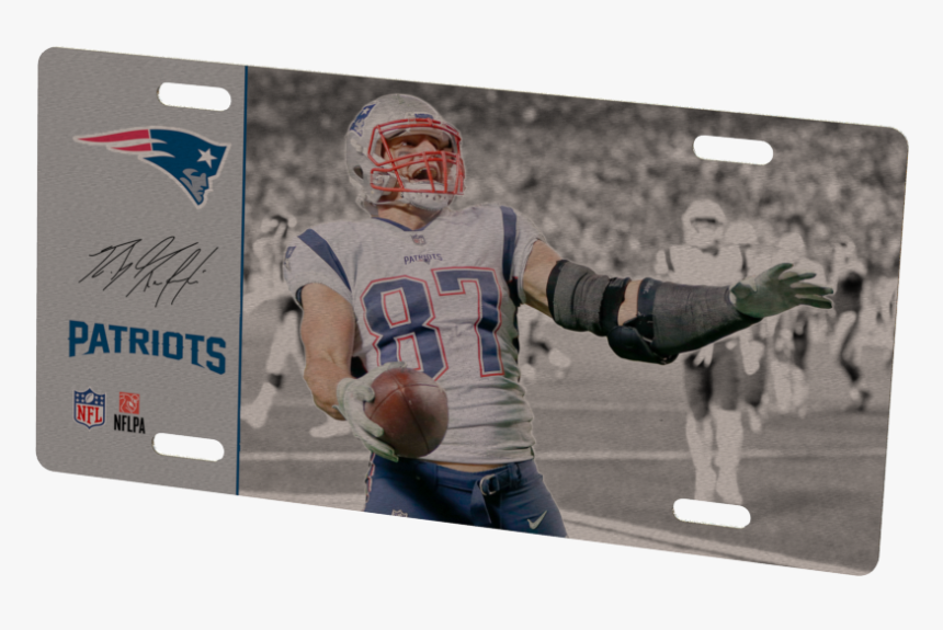 New England Patriots Rob Gronkowski Metal Photo - New England Patriots, HD Png Download