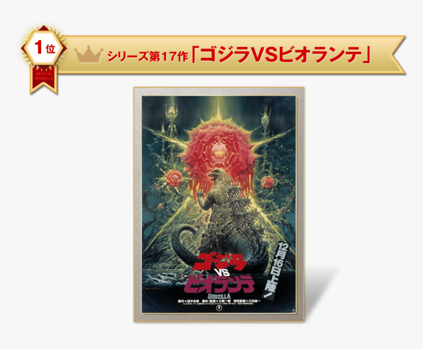 Rank1 - Godzilla Vs Biollante Poster, HD Png Download