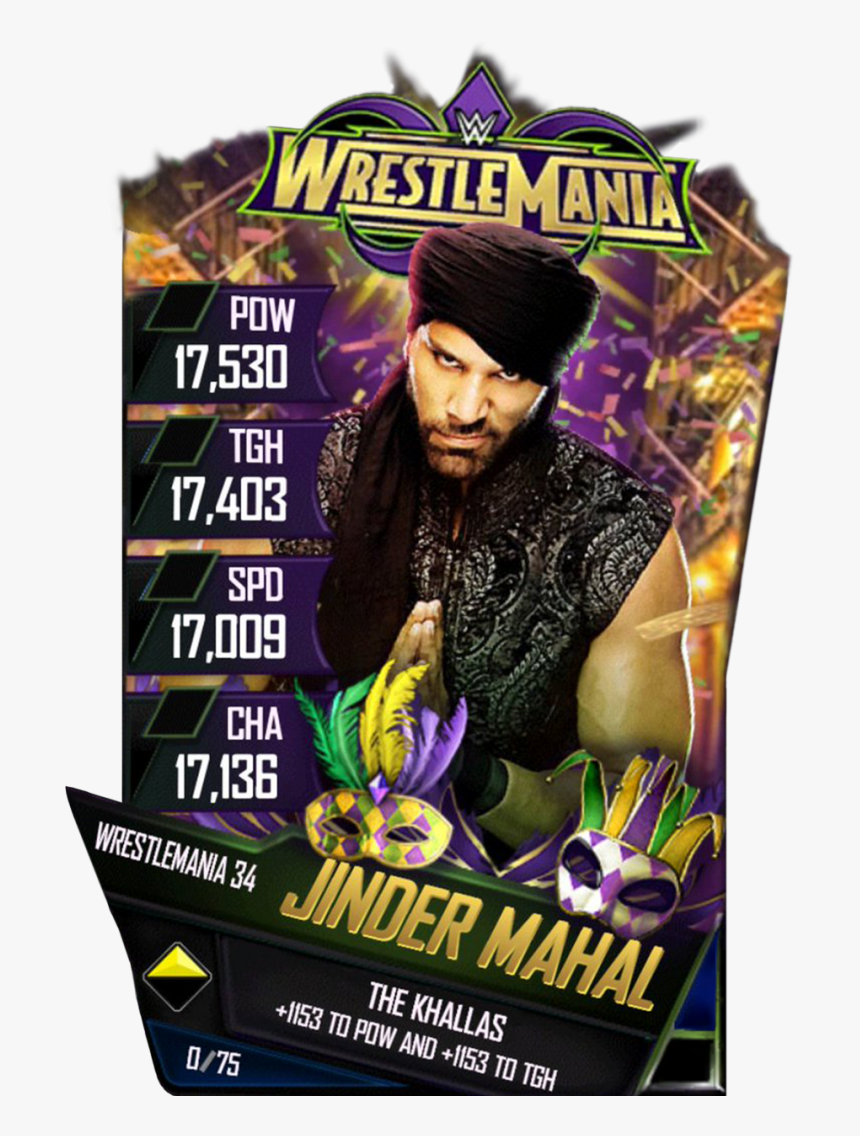 Jindermahal S4 19 Wrestlemania34 - Wwe Supercard Wrestlemania 34, HD Png Download