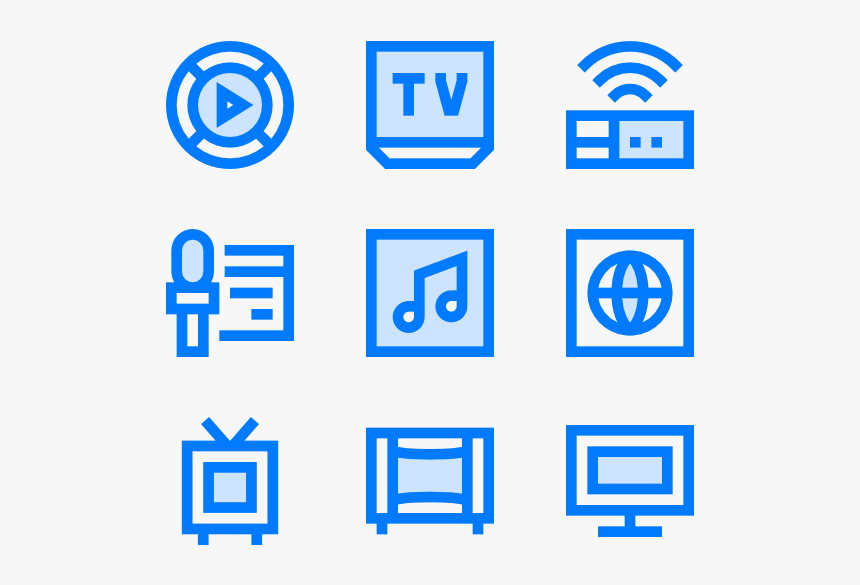 Tv - E Mail Vector Icon Blue, HD Png Download