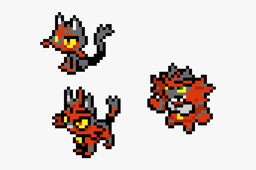 8 Bit Incineroar Grid, HD Png Download