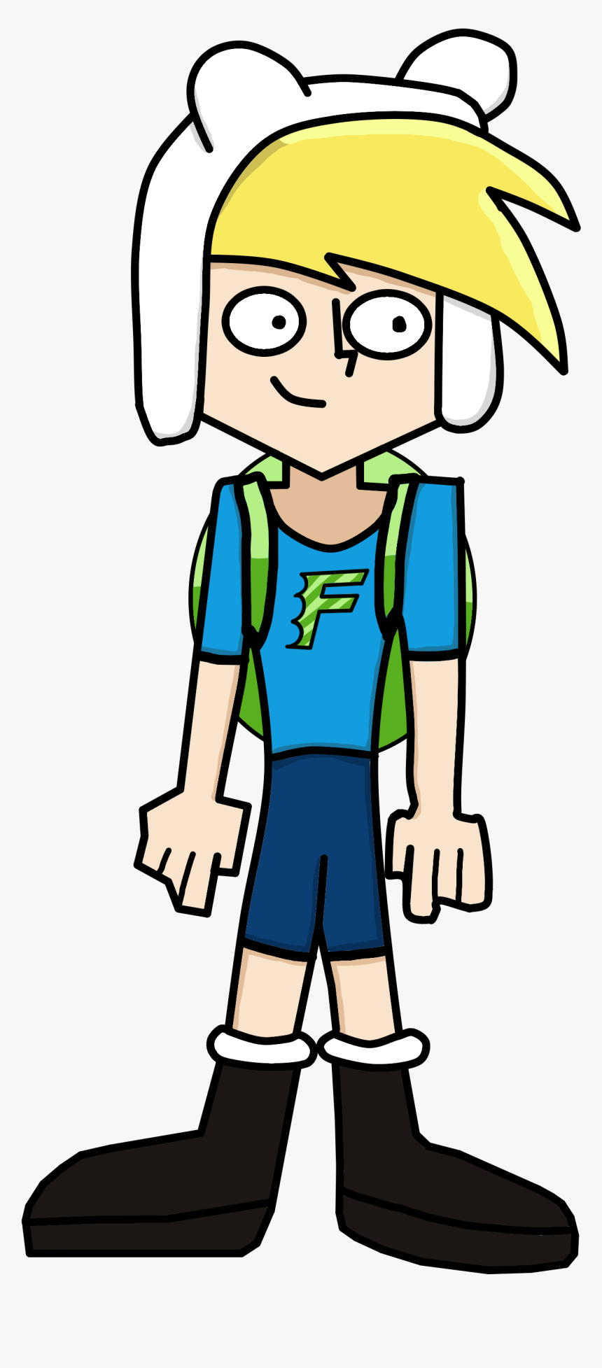 Finn The Human In The Style Of Danny Phantom - Cartoon, HD Png Download