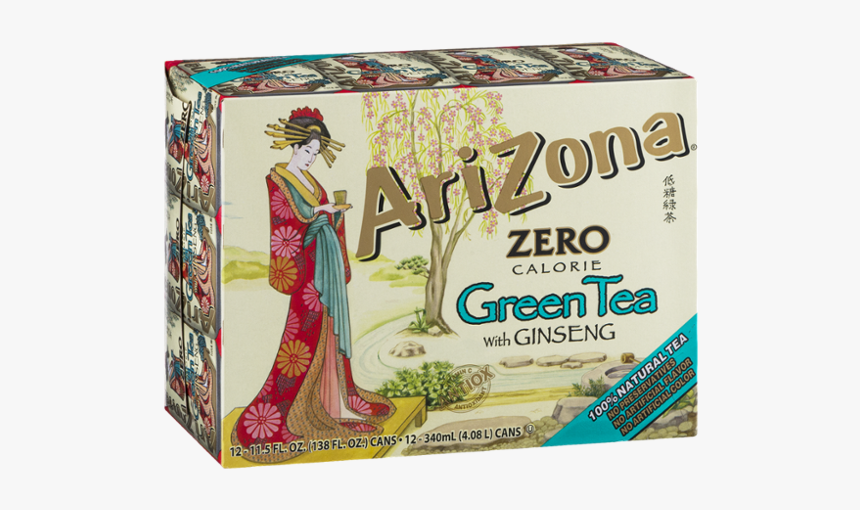 Arizona Green Tea With Ginseng Zero Calorie, HD Png Download
