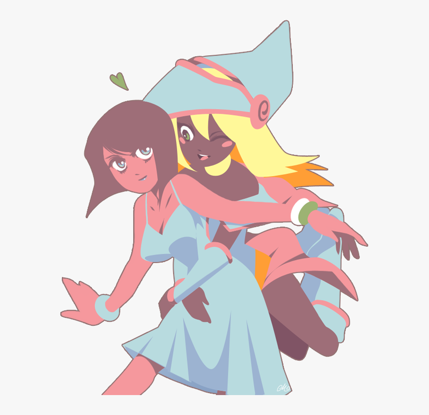 Anzu And Dark Magician Girl Photo 16112094 P1 - Cartoon, HD Png Download
