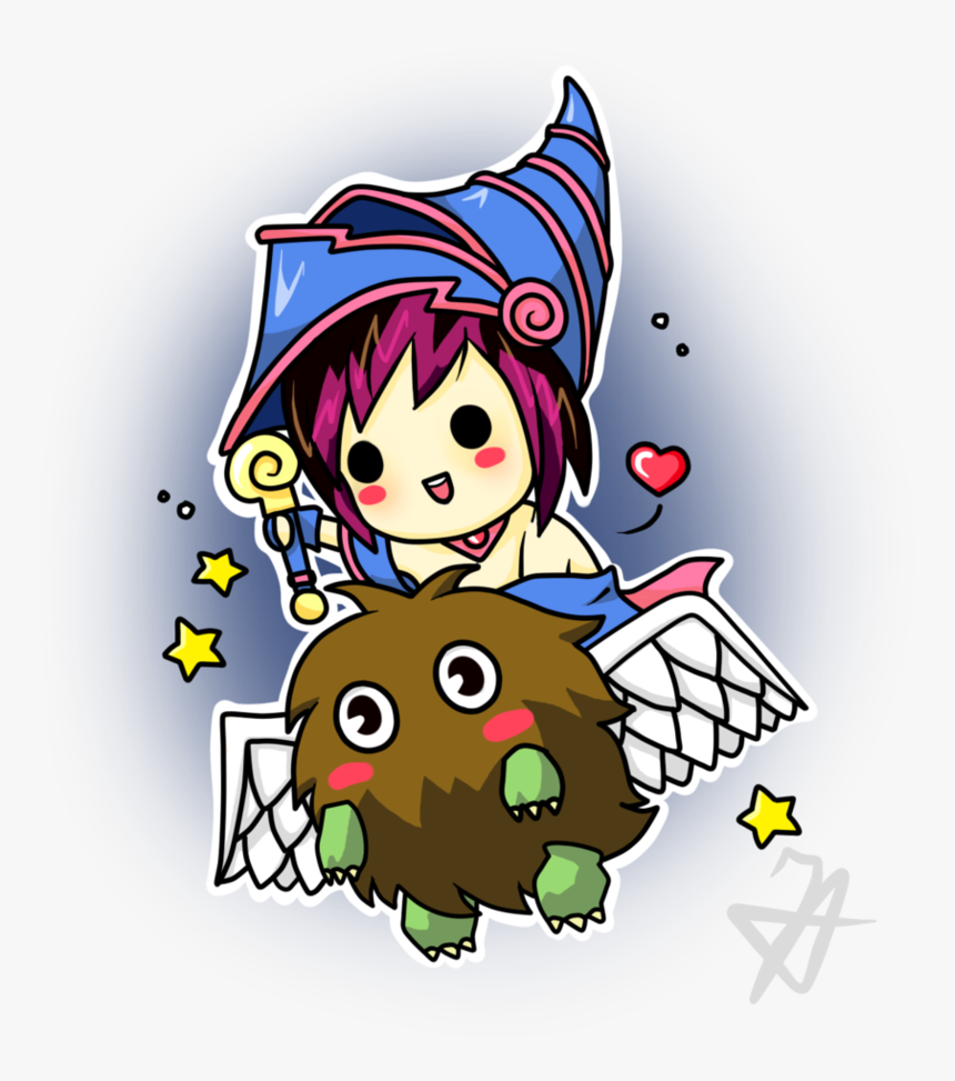 Chibi Dark Magician Girl And A Kuriboh, Can Anyone - Yugioh Kuriboh Chibi, HD Png Download