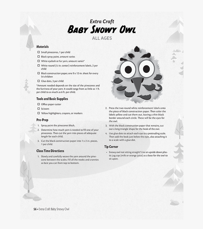 Baby Snowy Owl - Brochure, HD Png Download