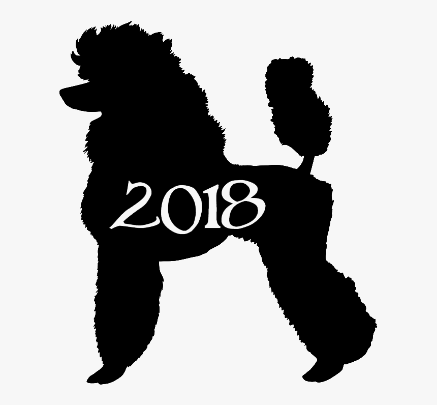 Standard Poodle Silhouette Clip Art Vector Graphics - Clip Art Standard Poodle Silhouette, HD Png Download