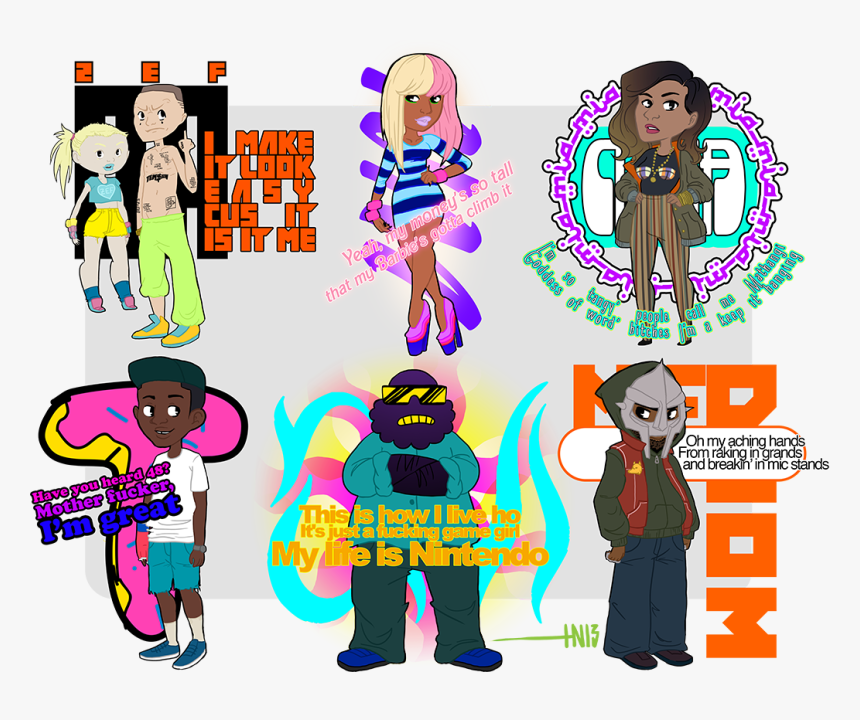 Even More Chibi Rappers - Chibi Rappers, HD Png Download , Transparent ...