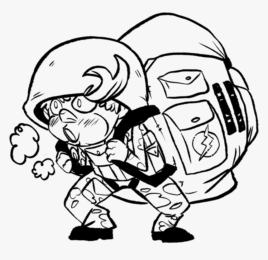 Flash Kid As A Cadet - Cartoon, HD Png Download