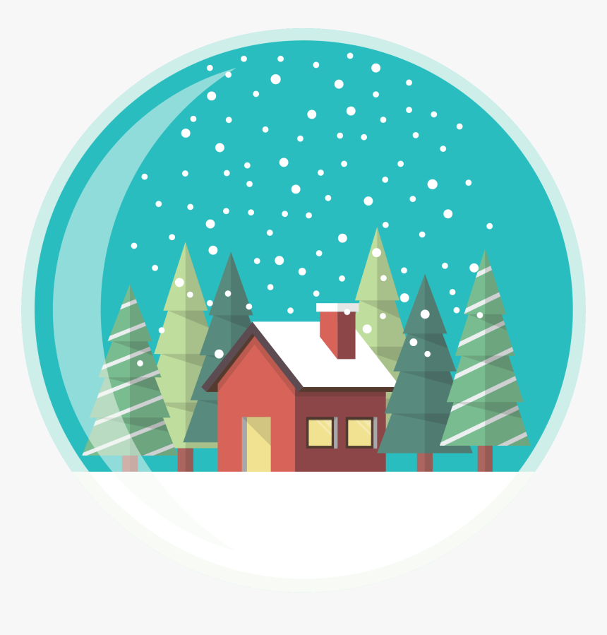 Vector Graphics , Png Download - Santa Claus On Sleigh House, Transparent Png
