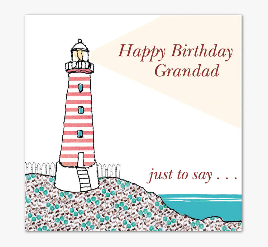 Grandad Birthday Card Journal Sew Very Vintage - Lighthouse, HD Png Download