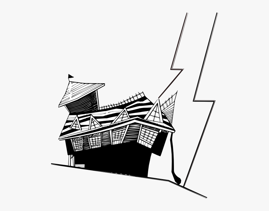 Cartoon Crooked House Clipart House Clip Art - Crooked House Drawings, HD Png Download