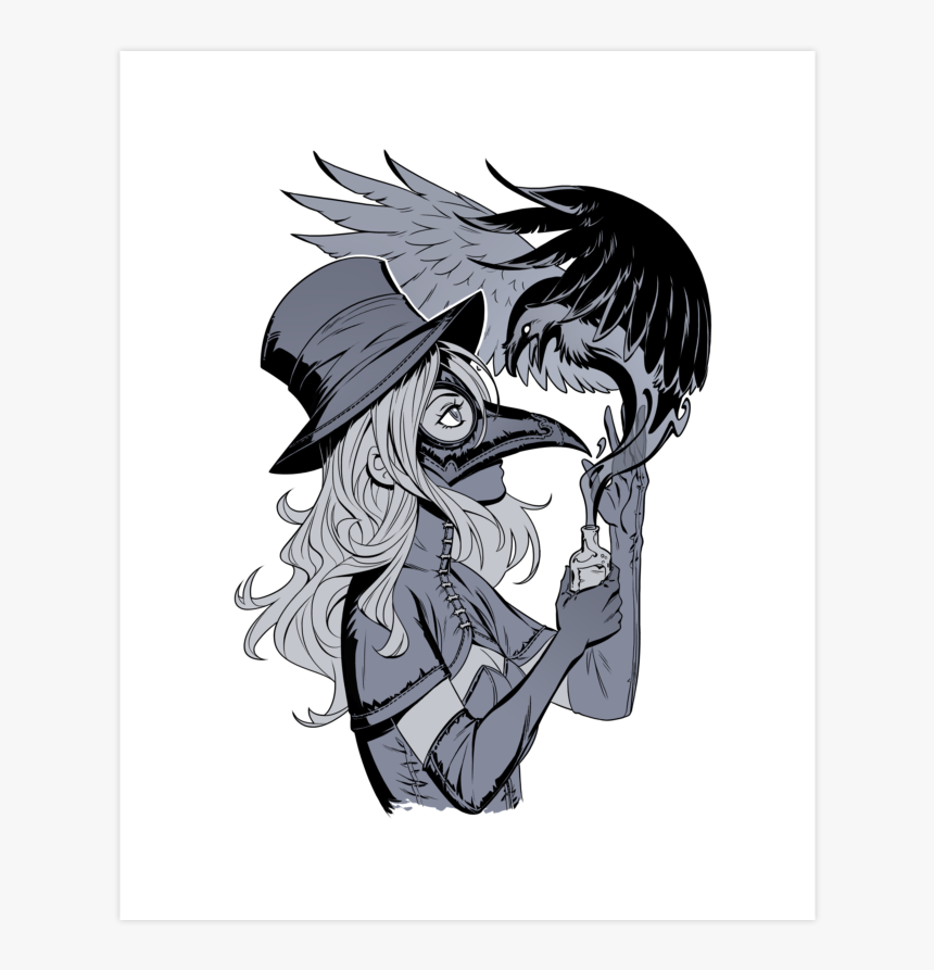 Plague Doctor Art Print - Plague Doctor Cool Art, HD Png Download