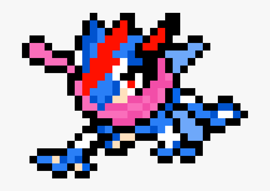 Transparent Ash Greninja Png - Greninja Ash Pixel Art, Png Download