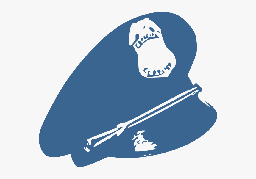 Cop Hat Police Blue Svg Clip Arts - Clipart Police Blue Hat, HD Png Download