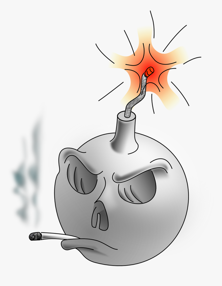Smoking Bomb, HD Png Download