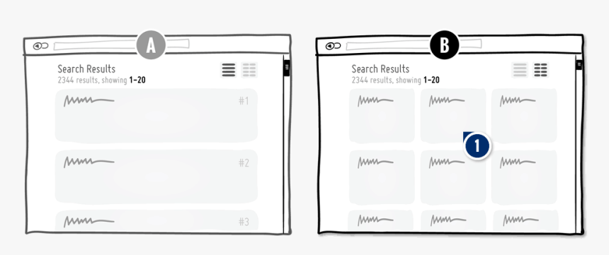 Grid View - List Vs Grid View, HD Png Download