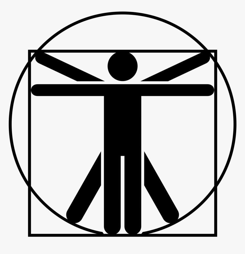 Vitruvian Man Icon Png, Transparent Png