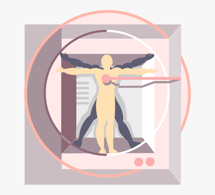 Vector Illustration Of Digital Update To Leonardo Da - Fully Functioning Person, HD Png Download