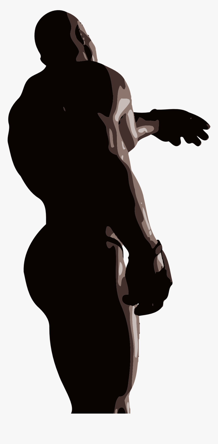 Silhouette Bodybuilder, HD Png Download