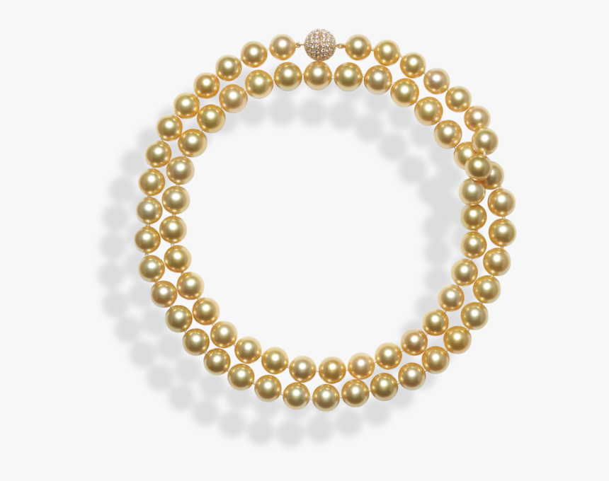 Golden South Sea Pearl Necklace And Diamond Clasp - Orejera Señor De Sipan Png, Transparent Png