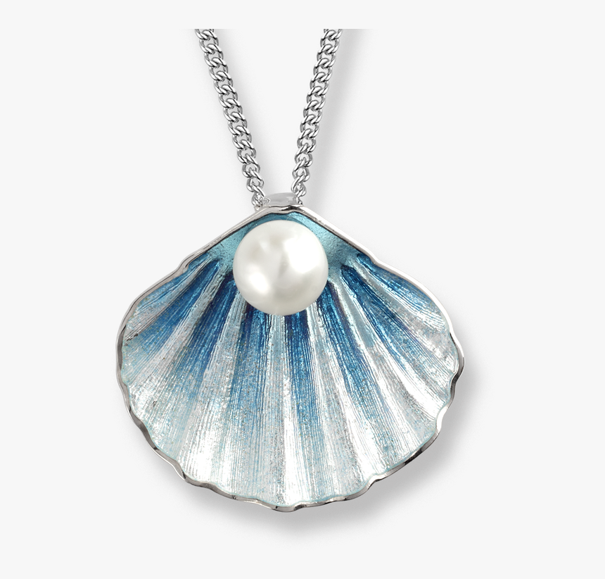Nicole Barr Designs Sterling Silver Shell Necklace - Shell Necklace With Pearls, HD Png Download