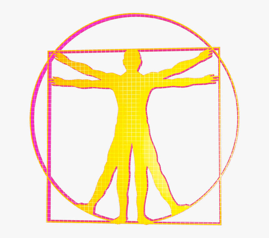 Vitruvian Man Hologram Icon 
 Data Src //cdn - Leonardo Da Vinci Png, Transparent Png