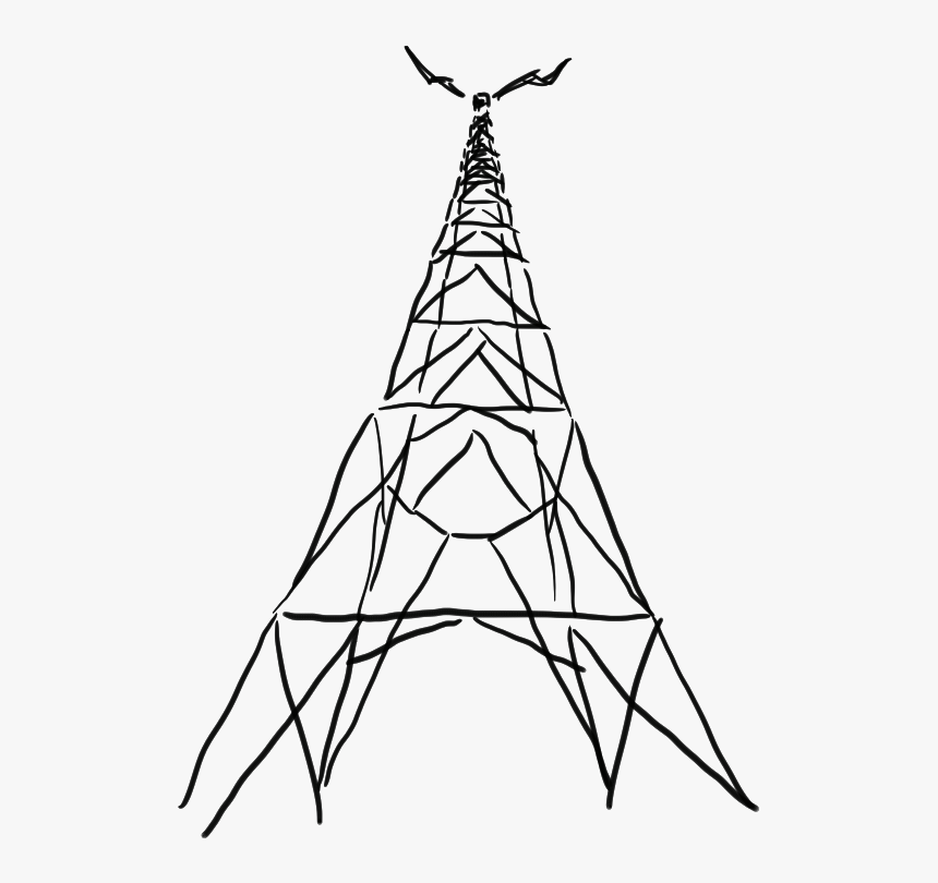 Wrfis Radio Tower - Drawing, HD Png Download