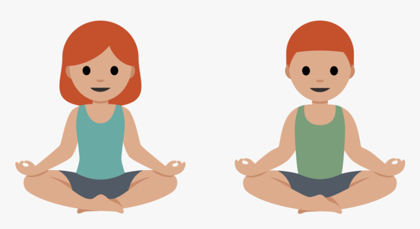 My Beautiful, Designer-drawn Emoji - Person In Lotus Position Emoji, HD Png Download