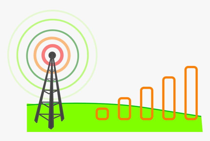 Wireless, Tower, Base, Bars, Power, Station, Signal - Wireless Power Transmission, HD Png Download