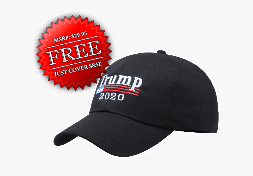 Free Trump Hat Black - Baseball Cap, HD Png Download