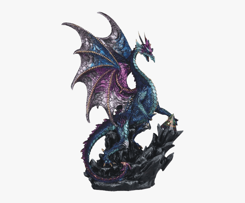Blue Dragon With Prism Statue - Dragon, HD Png Download