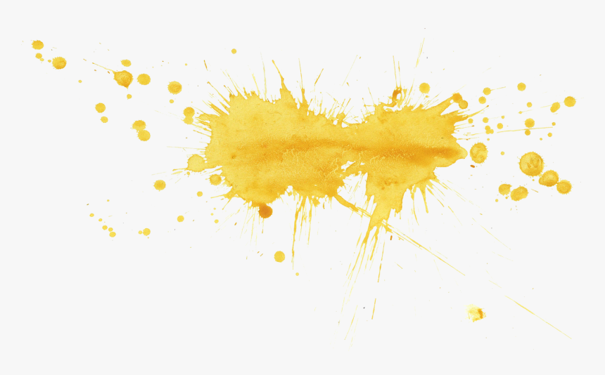 Fireworks - Black And Yellow Watercolor Splash, HD Png Download