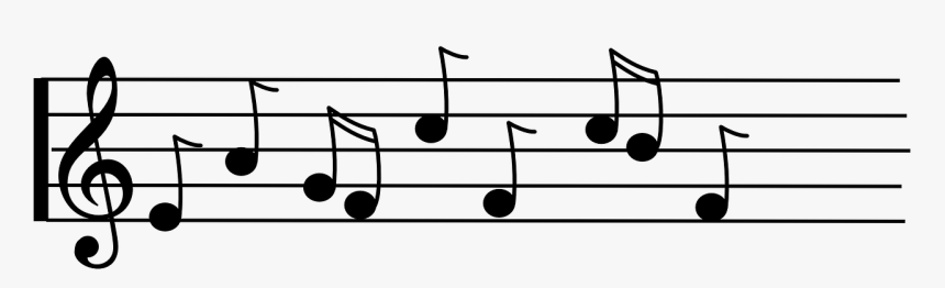 Staff With Music Notes, HD Png Download