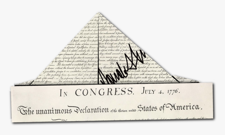 Trump Signing Declaration Of Independence, HD Png Download
