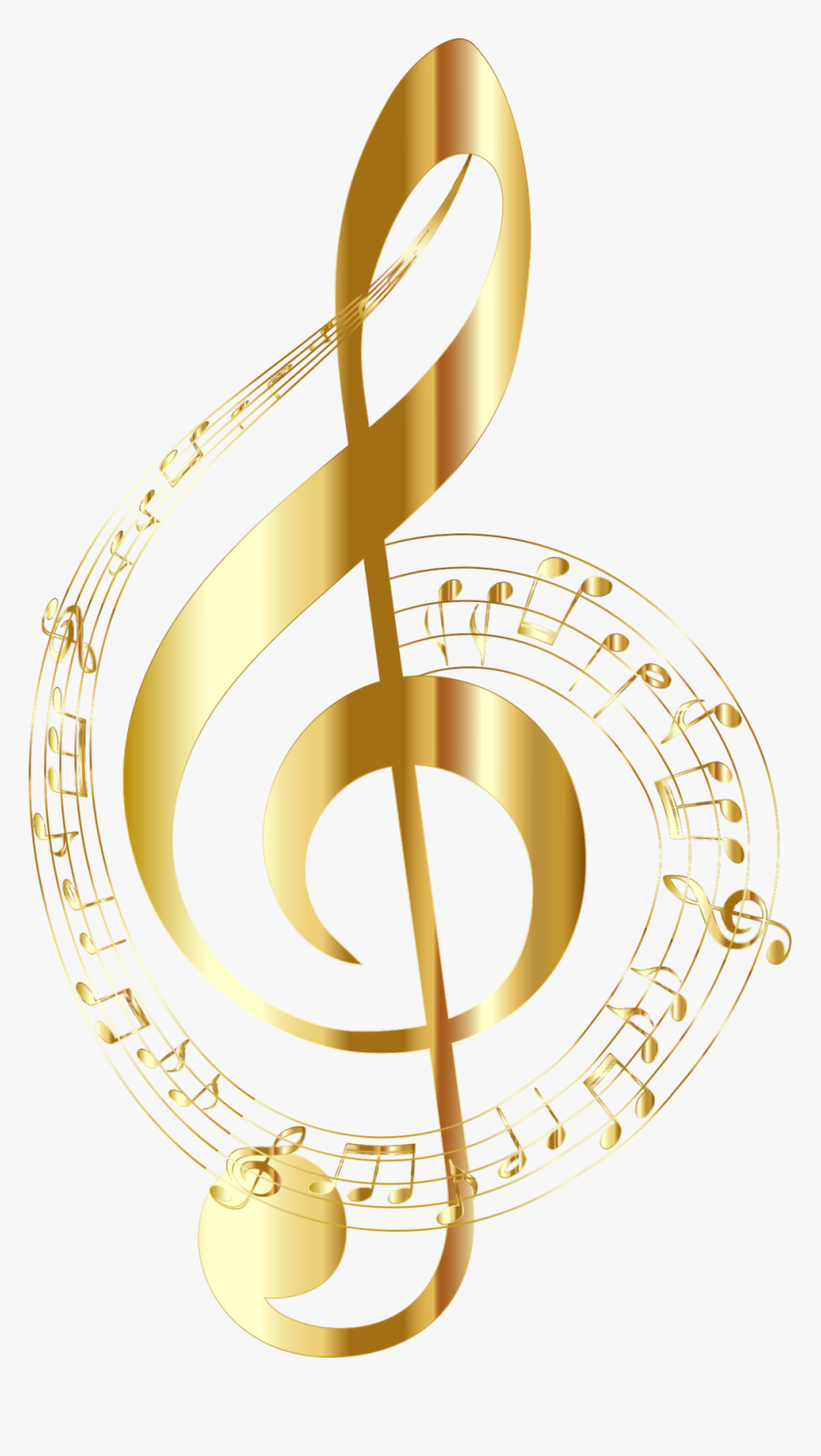 Jewellery,gold,body Jewelry - Gold Music Notes Png, Transparent Png