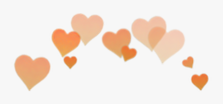 #arancione #orange #heart #overlay #png #edit #tumblr - Heart Crown Png, Transparent Png