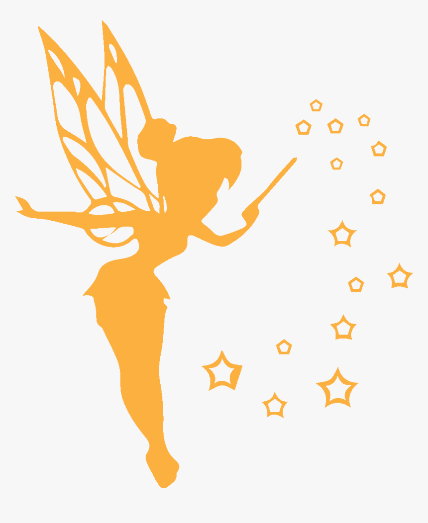 Временная Тату Волшебная Динь-динь - Tinkerbell Black And White, HD Png Download